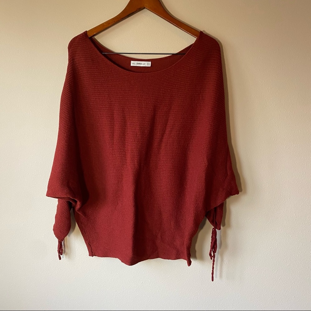 ZARA Knit Batwing Sleeve with drawstrings